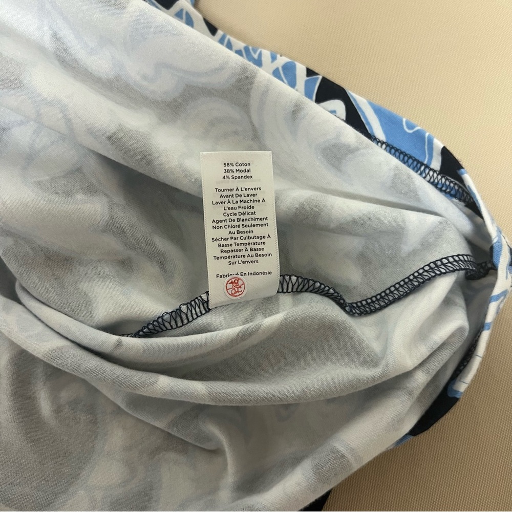 Talbots Jersey Knit Maxi Dress Dynamic Paisley Blue Sleeveless Size Medium NWT - Picture 13 of 14